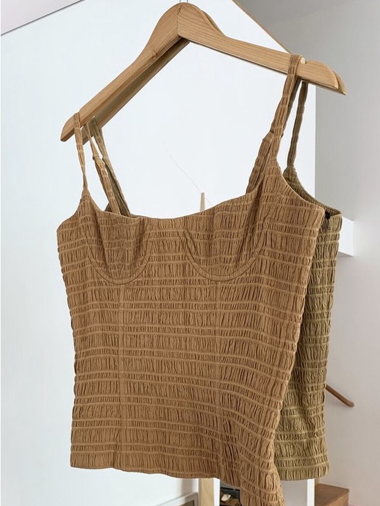 Nikki Chasin Tops - Nikki Chasin Feliz Bustier Top in Terracotta — Corset, Boning